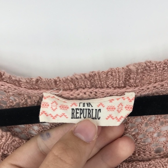 Pink Republic Open Knit Pink Sweater Size M - Picture 5 of 5